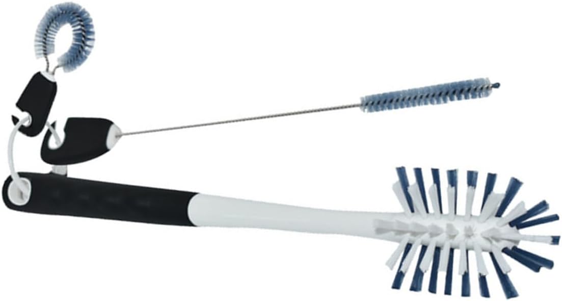 Ipetboom 3pcs Three-Piece Handle Bottle Brush Set Multi-Function Cleaning Tools for Cups Straws and Bristles and Comfortable Grip for Easy Use