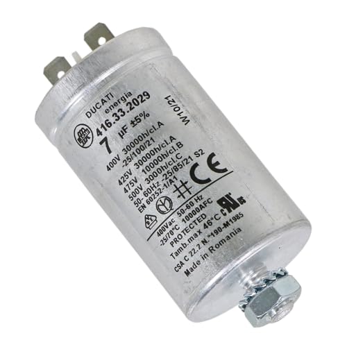 SPARES2GO Condensateur pour Whirlpool sèche-linge SLC71 (7 µF)