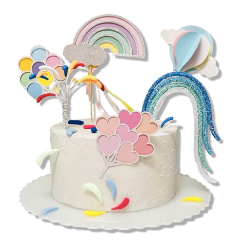Rainbow Cake Toppers Birthday Party Decoration