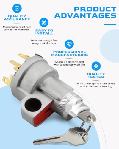 Ignition Switch Lock Cylinder with Keys Fit for Chevy Corvette 1955-1957 — 사진 3
