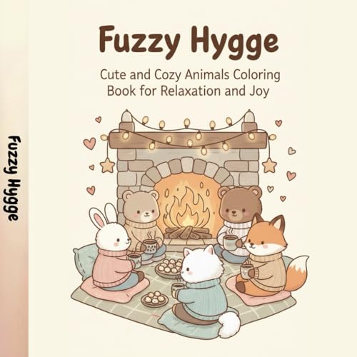 Fuzzy Hygge Coloring Book for Kids: Cute and Cozy Animal Friends to Color for Relaxation, Fun, and Creativity