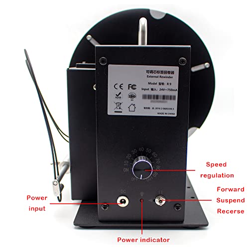 LeTkingok 110V Automatic Barcode Label Rewinder Bar Code Adhesive Rewind Machine Max 100mm (Only Rewinder)