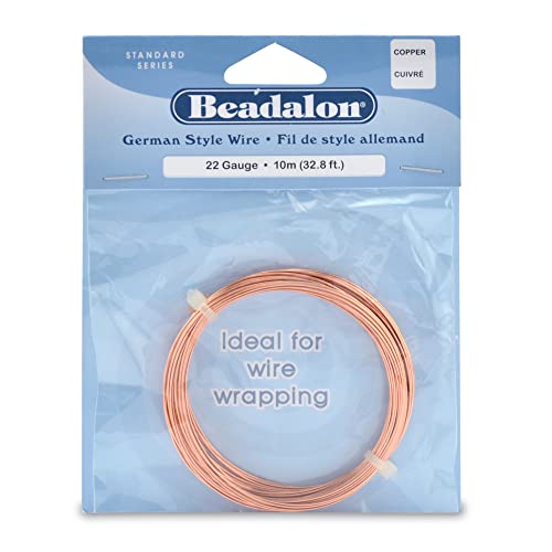 Beadalon German Style Wire For Jewelry Making, Round, Copper, 22 Gauge, 32.8 Ft #TOP15