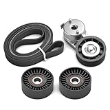 JAVOUKA Belt Tensioner & Idler Pulley Serpentine Belt Kit Fit for Dodge Ram 1500 2500 3500 5.7L V8 2003-2008, Replace 38382, 38058, 53032130AA, 53032129AA