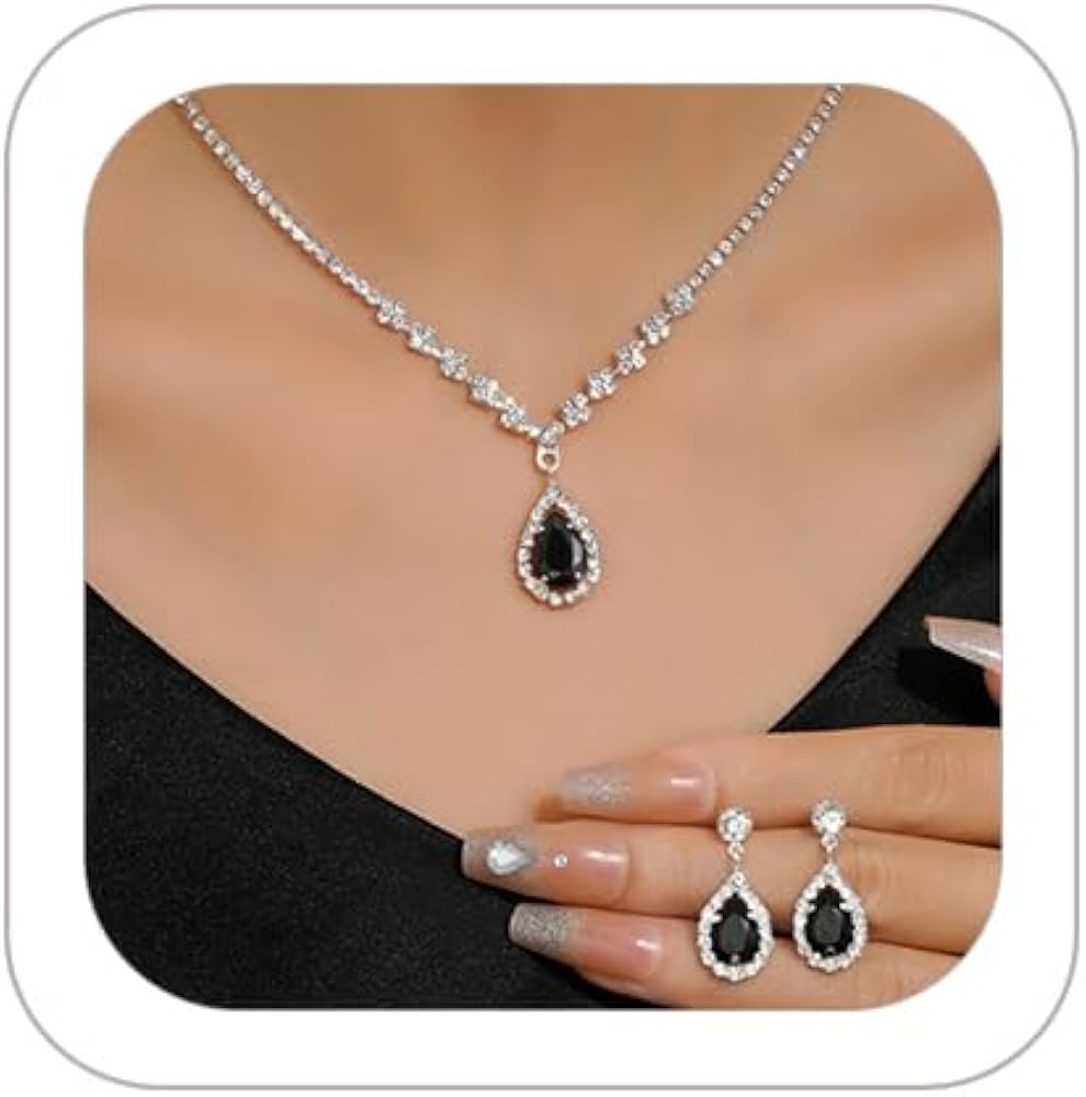 Amazon.com: XUN Zhe Shiny Cubic Zirconia Waterdrop Earrings