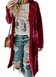 samtmantel Eigenschaften: Samtoberbekleidung, lange Ärmel, Revers-Jacke, zwei Vordertaschen, offene Strickjacke