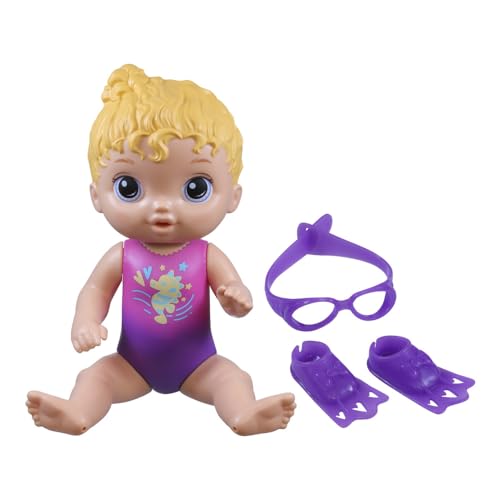 Baby Alive Boneca Sunny Swimmer - Cabelos Loiros Boneca de 25 cm em plástico com acessórios - Brinqu