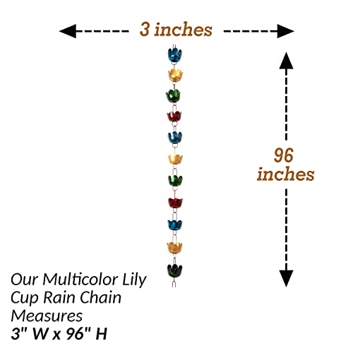Ancient Graffiti Ancientrclilmir Lily Multicolor Rain Chain (Set Of 1) #TOP6