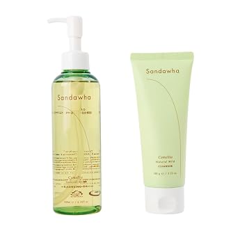 SanDaWha SKINCURE Vegan Korean Cleansing Oil + Mild Cleanser Bundle Set