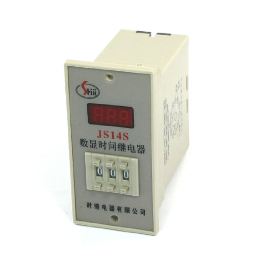Relé de tiempo digital JS14S temporizador AC380V con salida 3PDT para armarios eléctricos