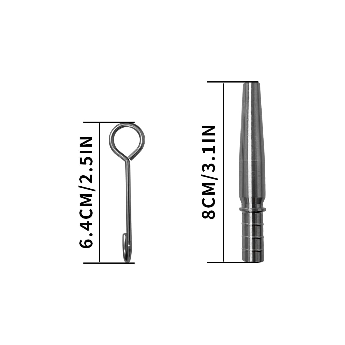 4PCS Stainless Steel Maple Syrup Tapping Taps Kit, Stainless Steel Maple Tubing Spouts with Holder Hooks for Collecting Sap and Making Maple Syrup