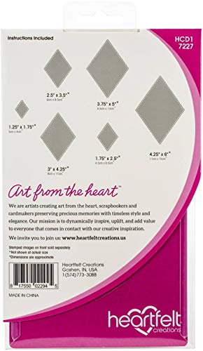 Heartfelt Creations Cut & Emboss Dies-Eyelet Diamond #TOP24
