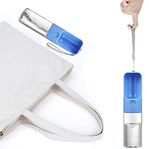 Mtslyh Portable Dog Water Bottle 15 Oz,Leak Proof Puppy Water Dispenser With Drinking Feeder For Pets Dog Bowl For Outdoor Traveling, Walking, Camping And Hiking (Blue) #TOP6