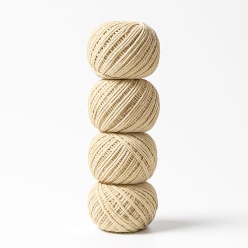 Cotton Twine Garden Decoration Floristry Diy Art Bundling Craft Wrapping Baking Butchers Handicrafts Decorative Cord Meat Tying String Balls Kitchen Culinary Making SausageTrussing(45 x 4)(180 M)