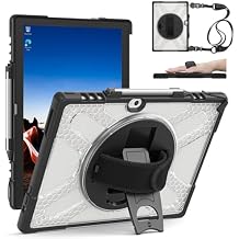 ZenRich Rugged Case for Lenovo ThinkPad X12 Gen 2 12 2024 Heavy Duty Shockproof Protective Cover with 360 Rotating Kickstand,Hand & Shoulder Strap,Business Friendly,Type Cover Keyboard Compatible