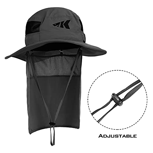 Kastking Upf 50 Boonie Hat Fishing Hat With Removable Neck Flap Sun Hats,Gray #TOP6