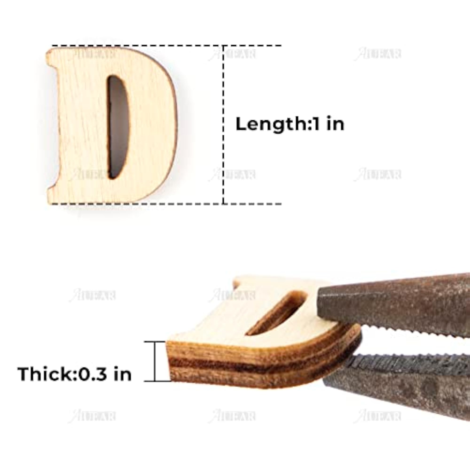 200 Pack Mini Wooden Alphabet Letters for DIY Crafts