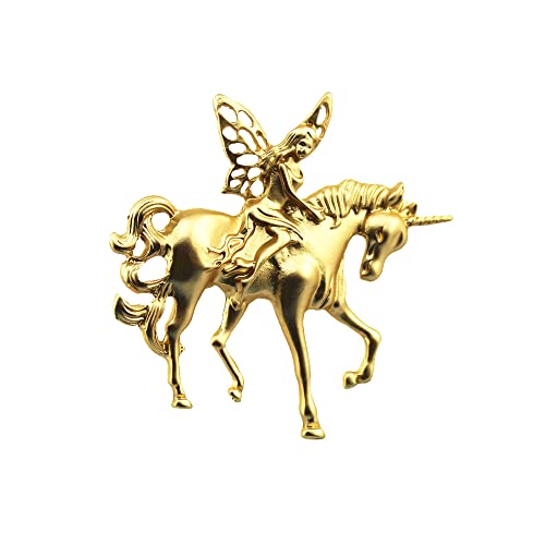 Baroque Unicorn Lapel Brooch Pin Angel Fairy Elf Flying Horse Clip Scarves Sweater Collar Dress Jackets Backpacks Brooches Pins For Women Girls Fashion Jewelry Gifts #TOP3