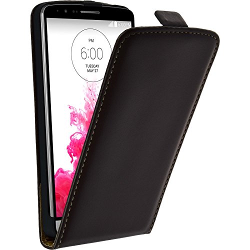 PhoneNatic Cubierta de Cuero Artificial Compatible con LG G3   Flip Case marrón   Cover Cubierta + Protector de Pantalla