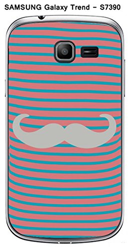 Coque Mariniere Moustache - 3 Glacier Gray pour Samsung Galaxy Trend - S7390