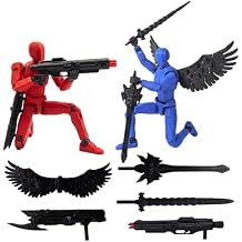 T13 Action Figure Set - 2 Pack Assembled Titan 13 Action Figure, Dummy Nova Titan Lucky 13, Multi-Jointed Movable Dummy 13, Robot Action Figure, Birthday Gifts for Boys, Girls Desktop Decorations