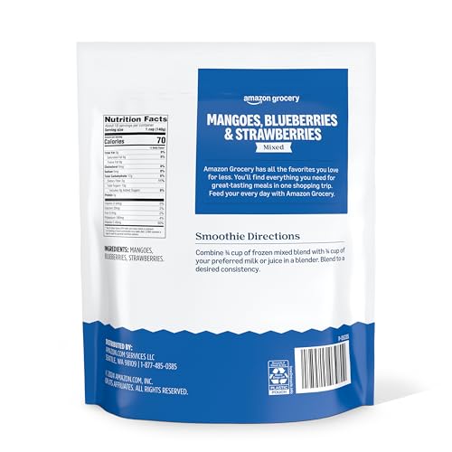 image for Amazon Grocery, Mangoes, Blueberries, and Strawberries, 48 oz, Frozen 
