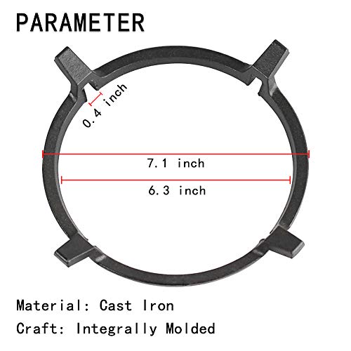 Wok Ring, Non Slip Black Cast Iron Stove Rack for Kitchen Wok Support Ring Cooktop Range Pan Holder Stand Stove Rack Milk Pot Holder for Gas Hob - Gas Stove Accessories