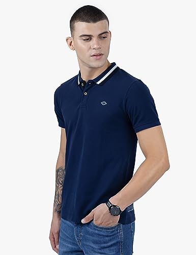 Image of Revolt Streetwear SINDICATE Men Revolt Men's 100% Cotton Polo T-Shirt - with Logo Branding (Jet Black, L)