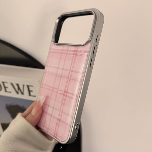 Lovmooful for iPhone 17 Pro Case Lattice Plaid-Pink by Lovmooful - Used condition - Image 7