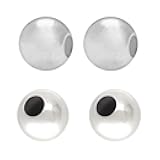 5pcs Adabele Authentic 925 Sterling Silver Hypoallergenic 8mm Round Loose Beads Spacer (Large Hole 3.2mm) for DIY Craft Jewelry Making SS200-8