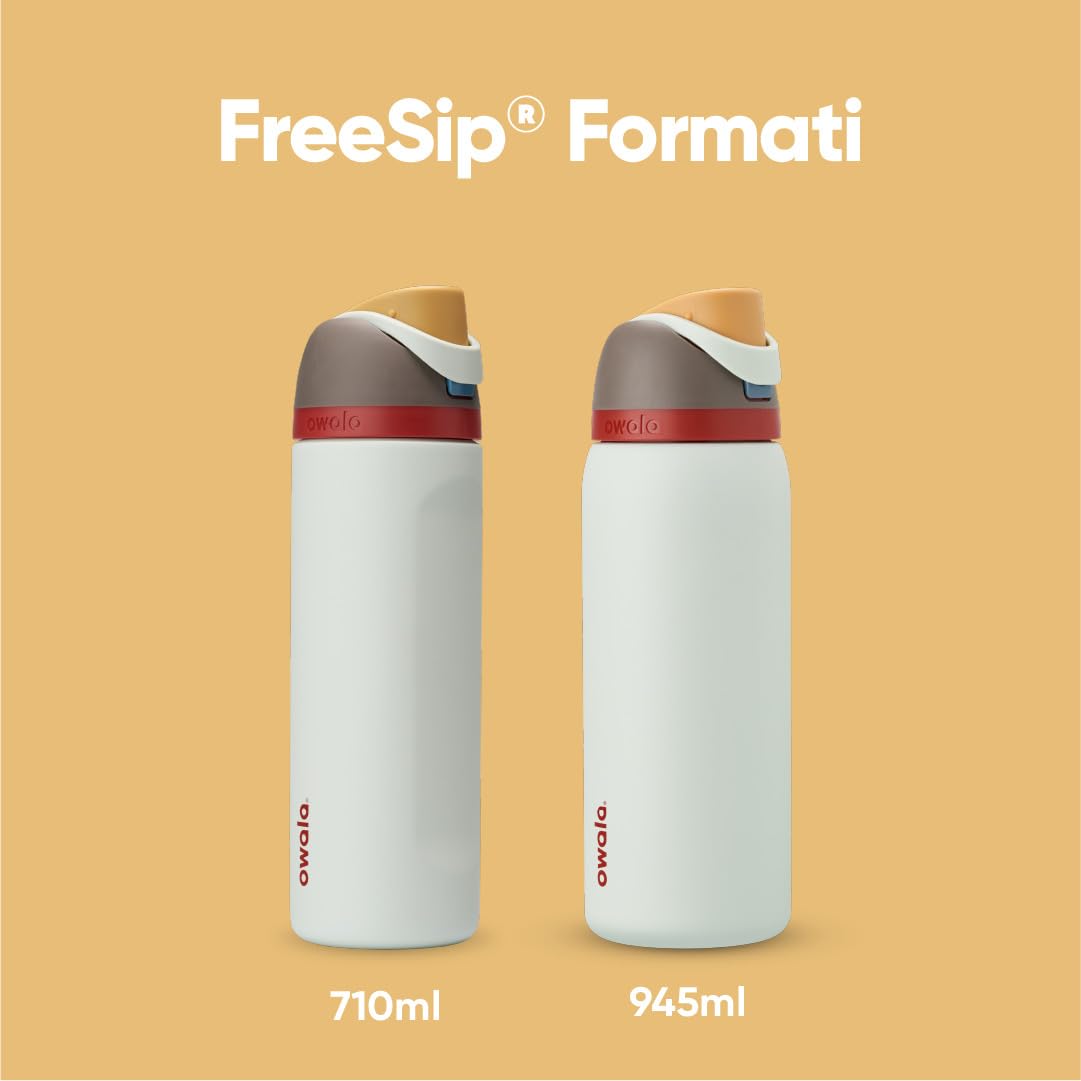 Owala FreeSip Borraccia Termica 680 Ml – Acciaio Inox, Doppio Beccuccio Con Cannuccia, Rosso/Nero - 3