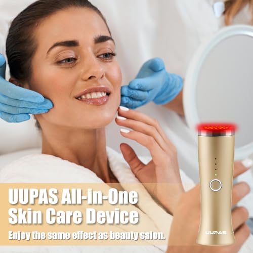 UUPAS Red Light Therapy for Face - FDA Cleared - UUPAS LED Light Therapy Facial Massager for Face - Skin Tightening Machine for Anti Aging,Wrinkle Removal,Face Lift 21 pcs