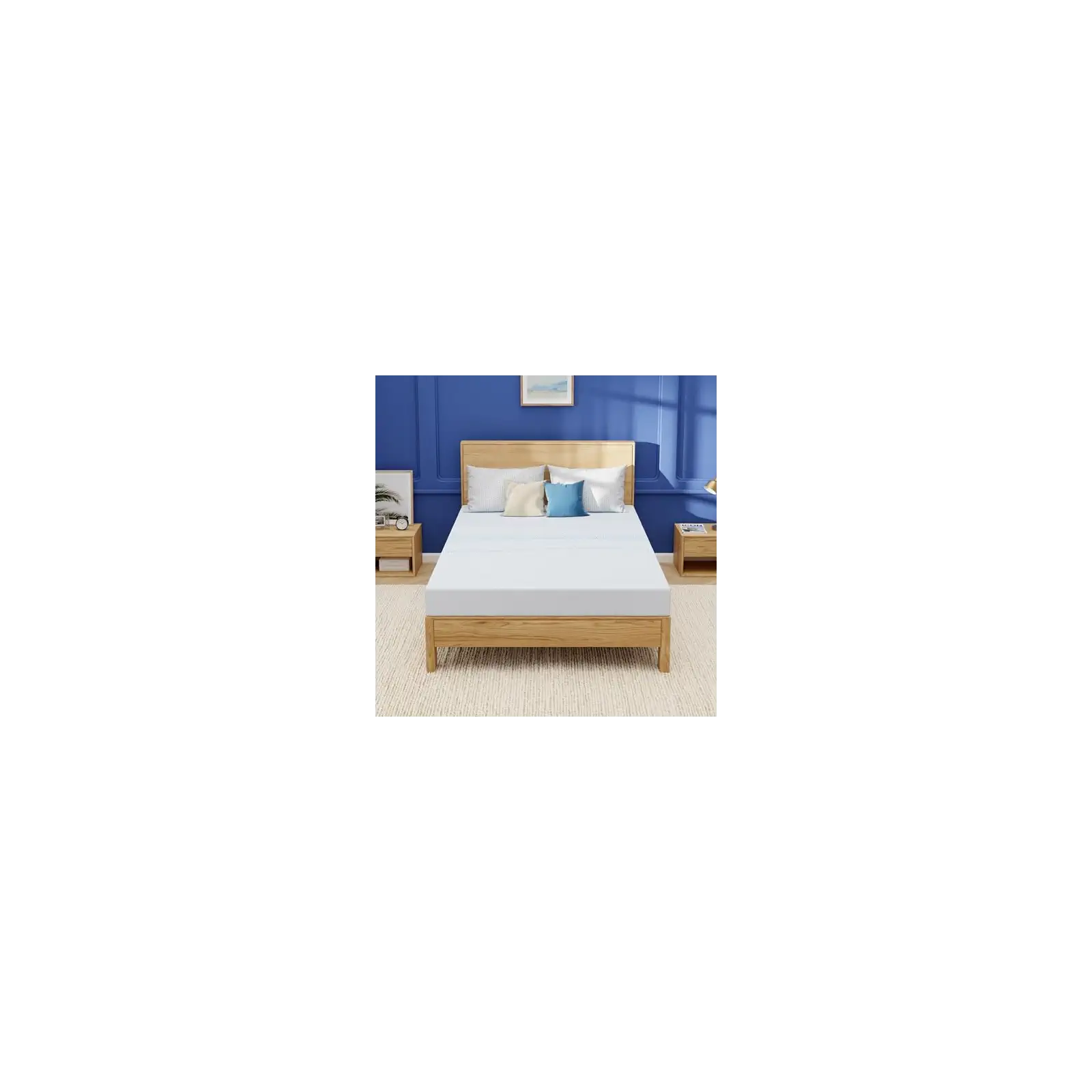 EGOHOME 6 Inch Full Mattress, Gel Memory Foam with Charcoal, Fiberglass Free, CertiPUR-US Certified, Medium Firm, Temperature-Regulating, Machine Washable Cover, 75" x 54" x 6"