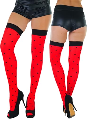Image of ToBeInStyle Women's Nylon Thigh High Schoolgirl Opaque Stockings