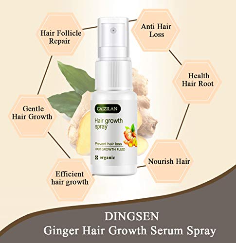 Ginger Hair Growth Serum Spray, Wild Growth Hair Oil For Hair Loss Treatments For Men And Women, Natural Hair Growth Accelerator For Stronger,Thicker,Longer Hair-Beard And Hair Growth Products(3Pcs) #TOP7