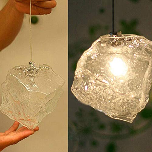 Creative Hanging Lamp G4 Light Source Glass Stone Light Led Ice Cube Shape Chandelier Bedroom #TOP3