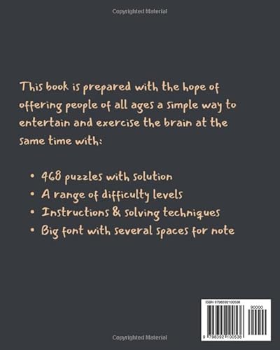 Huh! 468 Satisfying Killer Sudoku Puzzles Volume 10: A Mega Collection of Logic Games, with Guide an