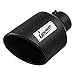 Upower Universal Diesel Black Exhaust tip 5 Inch Inlet 10" Outlet 15" Long Stainless Steel Tailpipe for Trucks Car