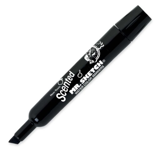 Sanford 20001TL Scented Watercolor Marker, Chisel Tip, Black, Dozen
