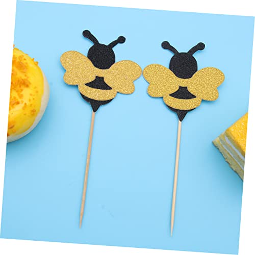 Luxshiny 24 Peças De Enfeites De Cupcake Enfeites De Aniversário Para Bolos Ornamento De Bolo Enfeit