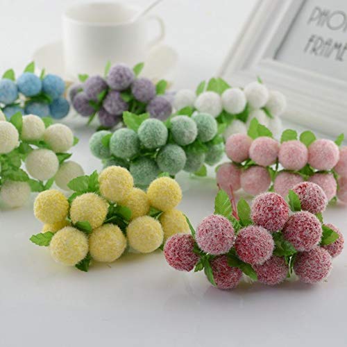 Regali di Fiori Artificiali 10 Pezzi di Adorabili Fiori Artificiali con Palline di Schiuma per la casa, Ghirlanda Fai da Te con Pompon, Scatola Regalo, Giocattoli Decorativi, Fiori Finti