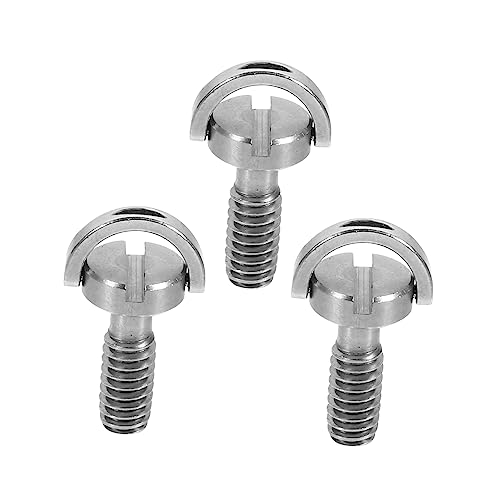 Vaguelly 3pièces Vis De Fixation INOX Allongée pour Caméra Vis à Tête Plate avec Anneau pour Plaque De Dégagement Rapide Trépied Lot de Professionnelles Robustes