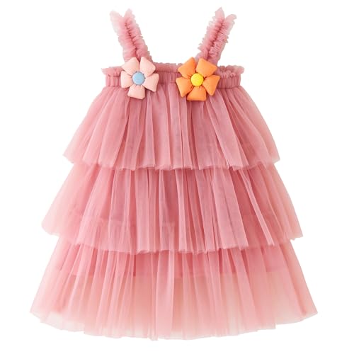 Toddler Girls Triple Layer Cake Dress Summer Tulle Tutu Dresses Size 6M-5T