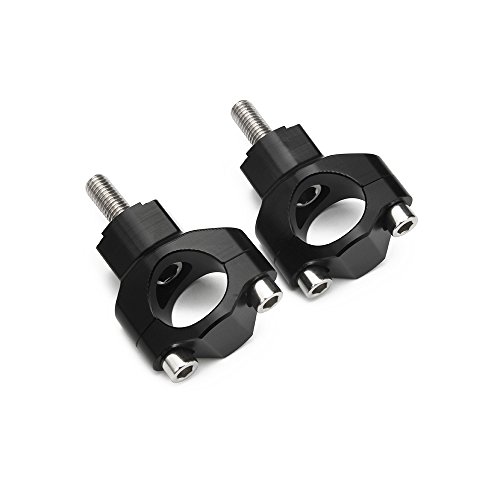 28Mm Handlebar Clamps Mounts Risers Cnc Aluminum Handlebar Handle Fat Bar Risers Bar Mounts Clamps For 125-530 Sx Sxf Exc Excf Xcw Xcfw 00-16 Husaberg Motocross Enduro Dirt Bike Black #TOP3
