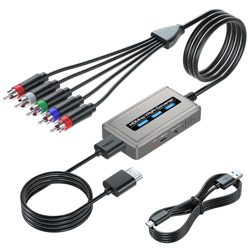 Bcrokory HDMI to Component Converter with Scaler Function, 1080P HDMI to YPbPr Converter Supports 1080i HD Input by Bcrokory - Used condition - US$34.12