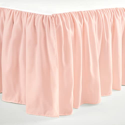 Image of Lush Decor Ruffle Crib Skirt, 16 inch Drop, Pink