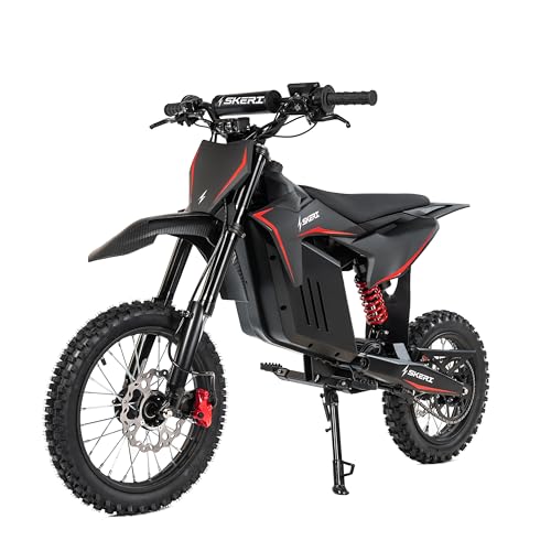 Skeri Electric Dirt Bike for Adults, 3200W Mid-Drive Motor E Dirt Bike with 48V 21AH Battery, 37 MPH Top Speed, 14