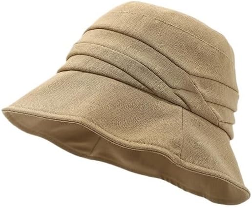 Pleated Steel Label Fisherman Hat Breathable Women's Sun Basin