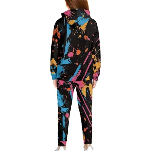 Girls Hooded Sweatshirt and Sweatpants Kids Tracksuit with Pockets 2 Piece Long Sleeve Pull Over 5-12 Years Old2