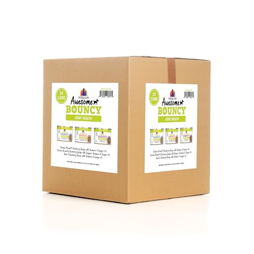 Weruva Awesome Bouncy Cat Food – Joint Health Support, 6oz Cans (Pack of 24) – Grain-Free Wet Food with Glucosamine & Chondroitin